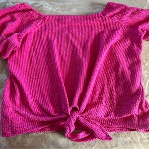 Hot Pink Short Sleeve Top